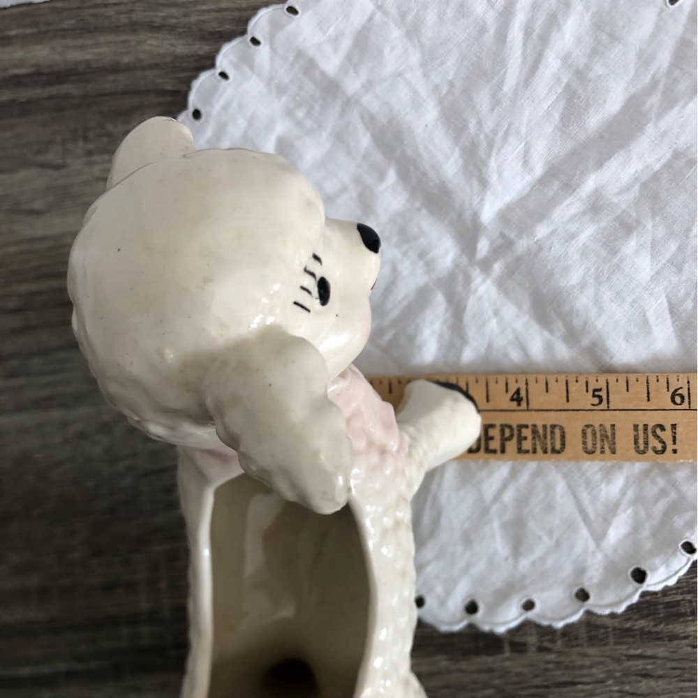 Vtg MCM Adorable Ceramic Lamb Planter - Picture 7 of 10